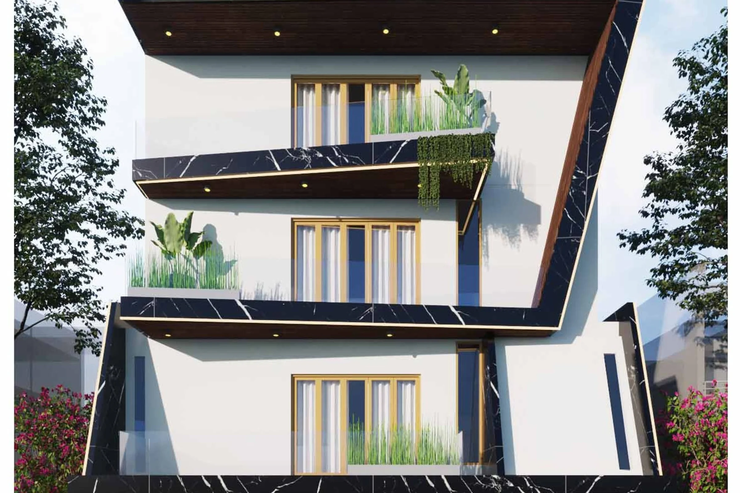 Sheabaz Residence sculptural cantilever by Unitz Dezignz